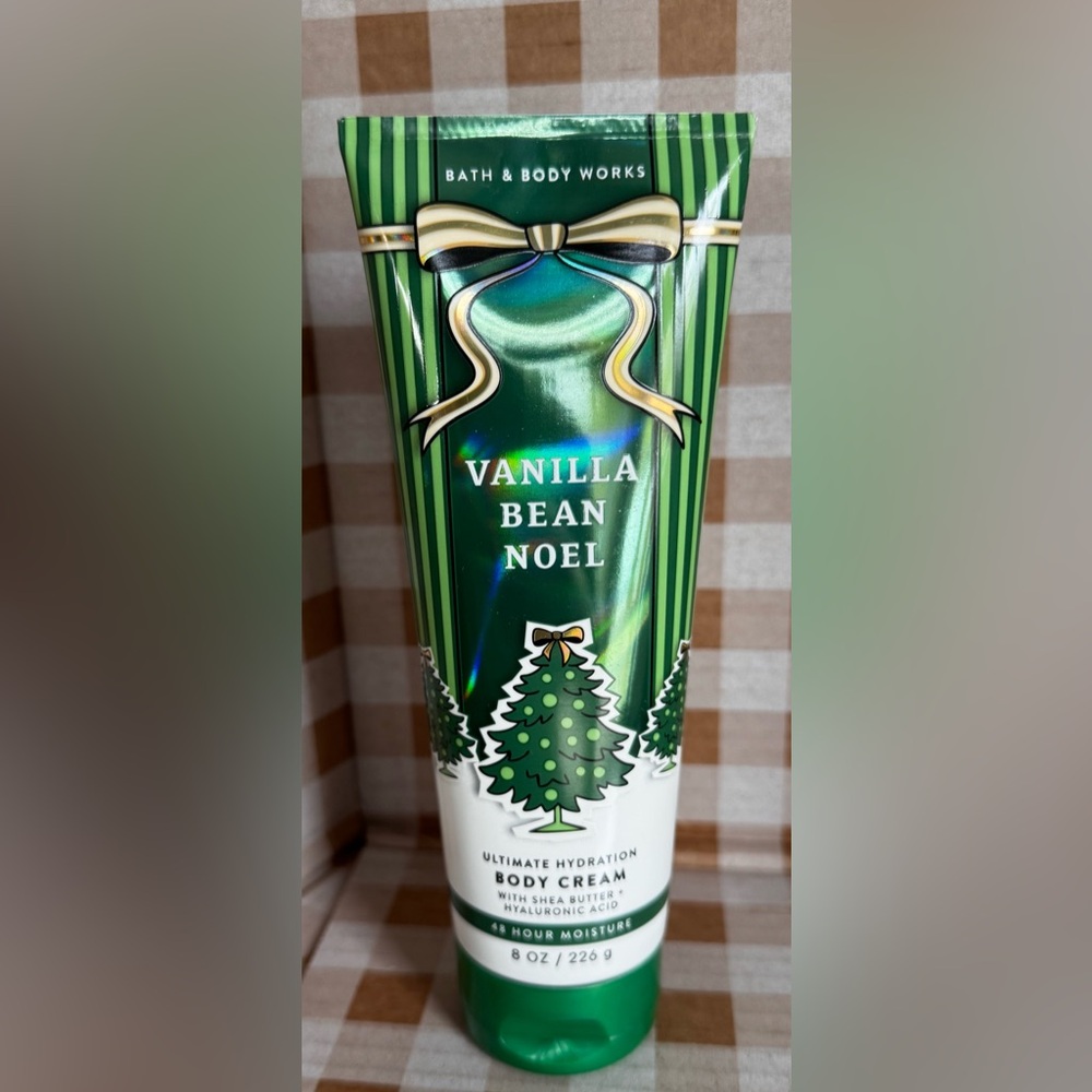 NEW B&BW Vanilla Bean Noel 8 oz ultimate hydration body cream with skin benefits